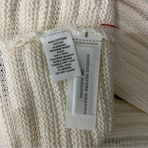Loft White Short Sleeve Pointelle Knit Sweater XS NWT - Picture 5 of 5